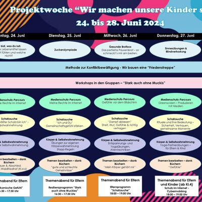 Bild vergr&ouml;&szlig;ern: Hort Wirbelwind - Pr&auml;ventionswoche - Flyer