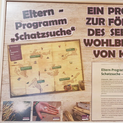 Bild vergr&ouml;&szlig;ern: Hort Wirbelwind - Pr&auml;ventionswoche - Aushang zum Eltern-Programm "Schatzsuche"