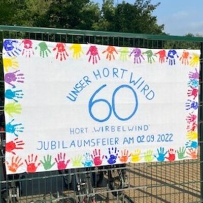 Hort Wirbelwind 60-jähriges Jubiläum - Banner