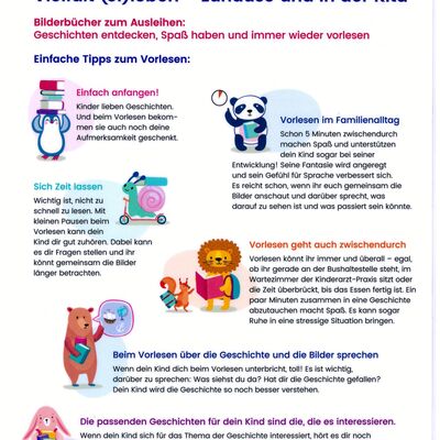 Bild vergr&ouml;&szlig;ern: Flyer der Stiftung Lesen und des MBJS